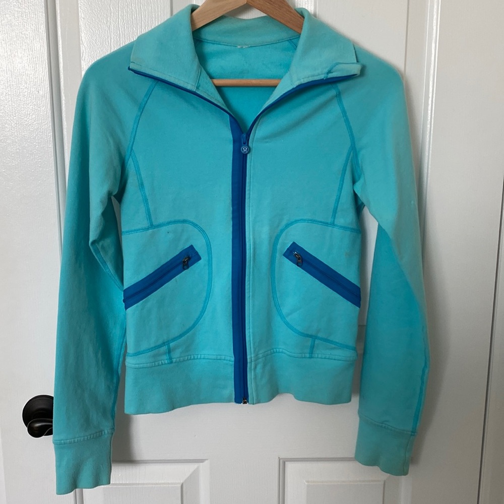 Lululemon define jacket aqua blue